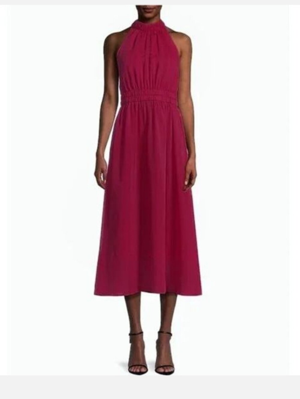 Lilly Pulitzer Dress MARLEEN Halter SILK cotton HALTER, POINSETTIA RED